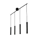 Pendelarmatuur VICO 4-vlams GU10 IP20, zwart dimbaar