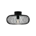 Nordlux Wand- en plafondarmatuur BERONI E27 IP20, zwart dimbaar