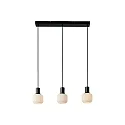 Nordlux pendant luminaire MILFORD MINI 3 flames E14 IP20, black dimmable