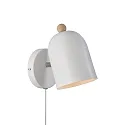 Wandarmatuur GASTON E27 IP20, wit 