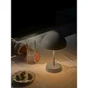 Nordlux Tafellamp op batterijen ELLEN TO-GO zonder Lader, met IP Oplaadstation IP44, grijs, mat dimbaar