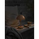 Nordlux Tafellamp op batterijen ELLEN TO-GO zonder Lader, met IP Oplaadstation IP44, bruin, mat dimbaar
