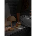 Nordlux Tafellamp op batterijen ELLEN TO-GO zonder Lader, met IP Oplaadstation IP44, bruin, mat dimbaar
