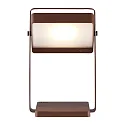 Nordlux battery solar lamp SAULIO adjustable, with handle, sea-air resistant IP44, brown, mat dimmable