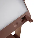 Nordlux battery solar lamp SAULIO adjustable, with handle, sea-air resistant IP44, brown, mat dimmable