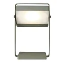 Nordlux battery table lamp SAULIO IP44, olive green dimmable