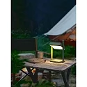 Nordlux battery table lamp SAULIO IP44, olive green dimmable