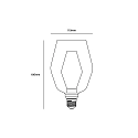 Nordlux decorative filament lamp DECO CONE 13 clear E27 4W 370lm 2700K 360° CRI 80 dimmable, clear dimmable