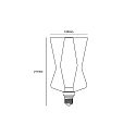 Nordlux decorative filament lamp DECO CONE 15 clear E27 4,1W 320lm 2700K 360° CRI 80 dimmable, clear dimmable