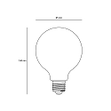 Nordlux Lichtbron filament globe DECO G95 G95 mat E27 7W 806lm 3000K 360° CRI 80 dimbaar, opaalwit dimbaar
