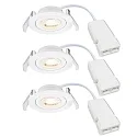 Inbouwarmatuur MONOLO set van 3 IP20, wit dimbaar 4,8W 70 | 230 | 450lm 3000K 36° 36° CRI 80