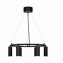 Nordlux Pendelarmatuur VICO CHANDELIER 6-vlams GU10 IP20, zwart dimbaar