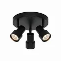 ceiling luminaire BOSTON 3 flames GU10 IP20, black dimmable