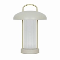 Nordlux battery table lamp MIRANO PORTABLE IP20, beige, gold dimmable