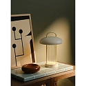 Nordlux battery table lamp MIRANO PORTABLE IP20, beige, gold dimmable