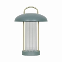 Nordlux Tafellamp op batterijen MIRANO PORTABLE IP20, goud, stoffig groen dimbaar