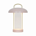 Nordlux Tafellamp op batterijen MIRANO PORTABLE IP20, goud, stofroze dimbaar