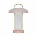 Nordlux Tafellamp op batterijen MIRANO PORTABLE IP20, goud, stofroze dimbaar