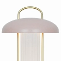 Nordlux Tafellamp op batterijen MIRANO PORTABLE IP20, goud, stofroze dimbaar