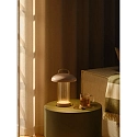 Nordlux Tafellamp op batterijen MIRANO PORTABLE IP20, goud, stofroze dimbaar
