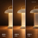 Nordlux Tafellamp op batterijen MIRANO PORTABLE IP20, goud, stofroze dimbaar