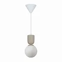 Pendelarmatuur SADIE E14 IP20, beige dimbaar