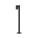 Nordlux Lichtpaal TIN 80 GU10 IP44, zwart dimbaar