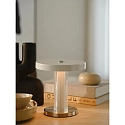 design for the people by Nordlux Tafellamp op batterijen TREZZI PORTABLE IP20, chroom, wit dimbaar