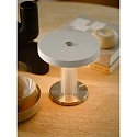 design for the people by Nordlux Tafellamp op batterijen TREZZI PORTABLE IP20, chroom, wit dimbaar