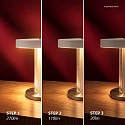 design for the people by Nordlux Tafellamp op batterijen TREZZI PORTABLE IP20, chroom, wit dimbaar