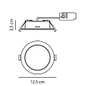 Nordlux Plafondinbouwarmatuur MANACOR 12 IP20/IP44, wit dimbaar