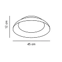 Nordlux Plafondarmatuur NIVORA 45 E27 IP20, wit dimbaar