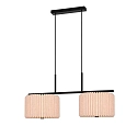 Pendelarmatuur VIVIENNE DUAL 2-vlams E27 IP20, beige, zwart dimbaar