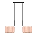 Nordlux Pendelarmatuur VIVIENNE DUAL 2-vlams E27 IP20, beige, zwart dimbaar