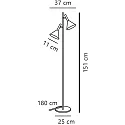 Nordlux floor lamp KELVIS GU10 IP20, black 