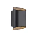 Wandarmatuur voor buitenshuis NICO 22 ROUND MAXI GU10 IP54, zwart dimbaar