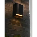 Nordlux Wandarmatuur voor buitenshuis NICO 22 ROUND MAXI GU10 IP54, zwart dimbaar