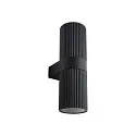 Nordlux Wandarmatuur voor buitenshuis KYKLOP RIPPLE WL MAXI up / down, cilindrisch, met Lamphouder E27 IP54, zwart mat