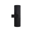 Nordlux Wandarmatuur voor buitenshuis KYKLOP RIPPLE WL MAXI up / down, cilindrisch, met Lamphouder E27 IP54, zwart mat