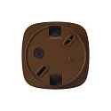 outdoor ceiling luminaire SIDARA CL square, perforated, sea-air resistant, with lamp socket E27 IP54, seaside metallic brown