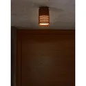 outdoor ceiling luminaire SIDARA CL square, perforated, sea-air resistant, with lamp socket E27 IP54, seaside metallic brown