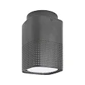Nordlux outdoor ceiling luminaire SIDARA CL square, perforated, sea-air resistant, with lamp socket E27 IP54, seaside anthracite