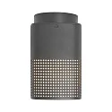Nordlux outdoor ceiling luminaire SIDARA CL square, perforated, sea-air resistant, with lamp socket E27 IP54, seaside anthracite