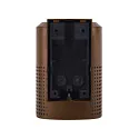 Nordlux outdoor wall luminaire SIDARA WL square, perforated, sea-air resistant, with lamp socket E27 IP54, seaside metallic brown