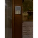Nordlux outdoor wall luminaire SIDARA WL square, perforated, sea-air resistant, with lamp socket E27 IP54, seaside anthracite