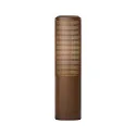 bollard light SIDARA 45 square, perforated, sea-air resistant, with lamp socket E27 IP44, seaside metallic brown