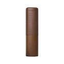 bollard light SIDARA 45 square, perforated, sea-air resistant, with lamp socket E27 IP44, seaside metallic brown