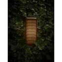 bollard light SIDARA 45 square, perforated, sea-air resistant, with lamp socket E27 IP44, seaside metallic brown