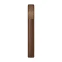 Nordlux bollard light SIDARA 95 square, perforated, sea-air resistant, with lamp socket E27 IP44, seaside metallic brown