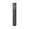 bollard light SIDARA 95 square, perforated, sea-air resistant, with lamp socket E27 IP44, seaside anthracite